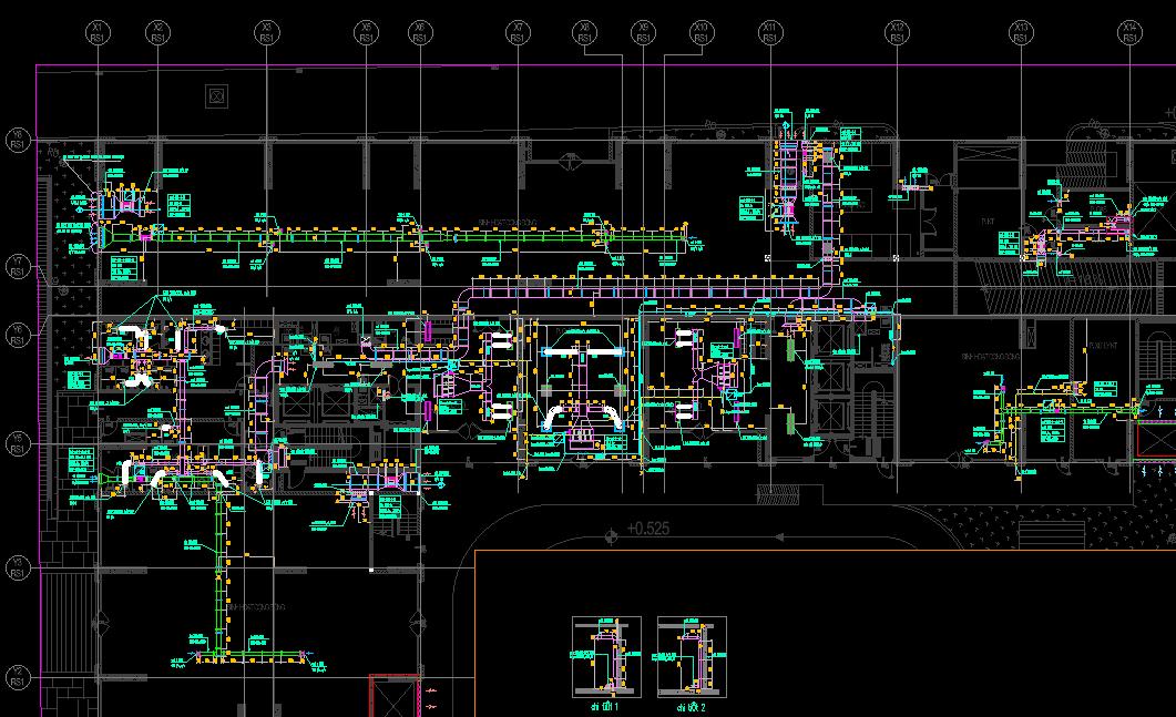 Bản vẽ HVAC khu thương mại và căn hộ điển hình - Thi công Hawee