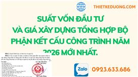 Suất vốn đầu tư 425/QĐ-BXD ngày 30/03/2026
