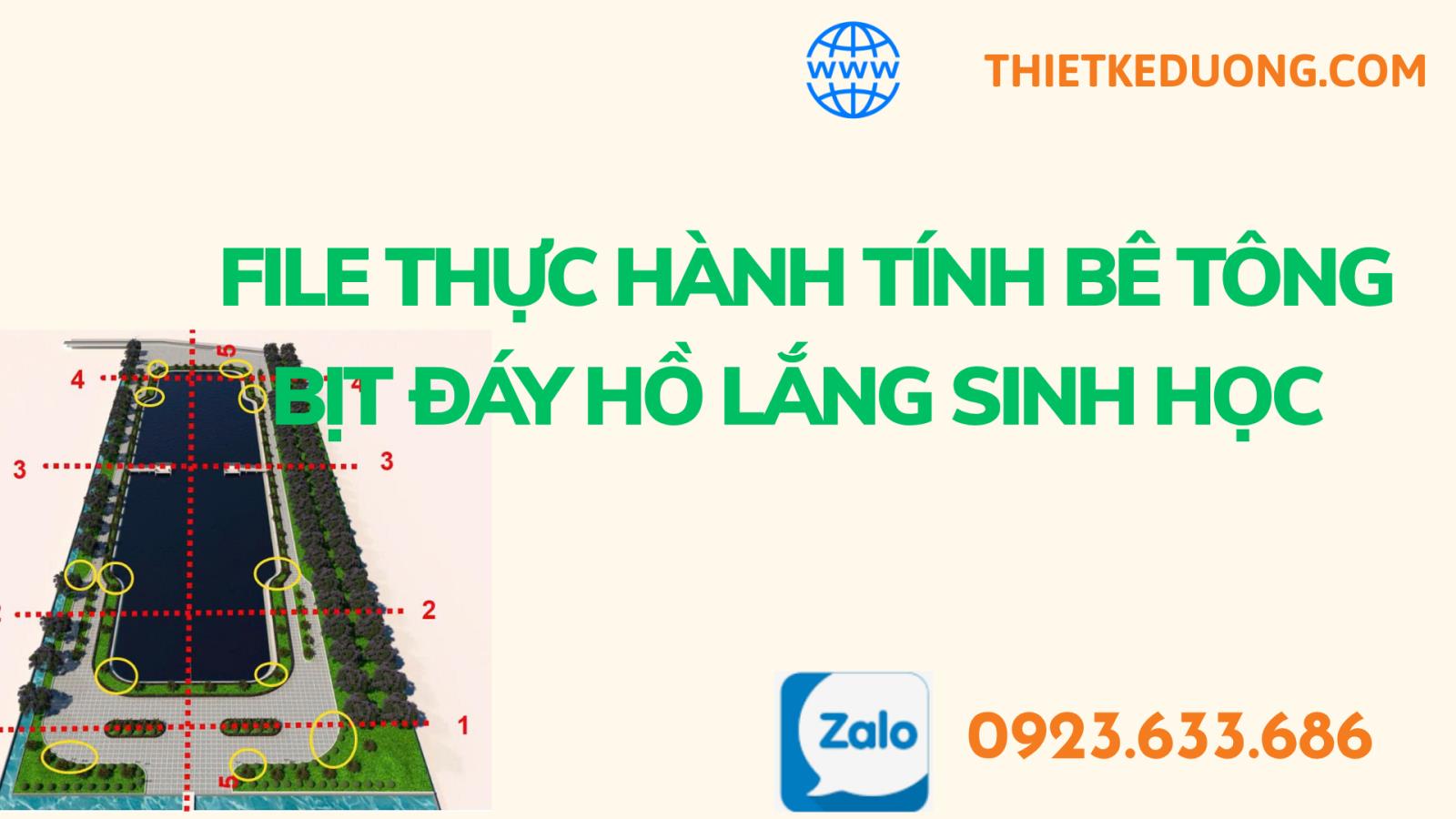 Bài tập làm thiết kế Hạ tầng hồ lắng sinh học