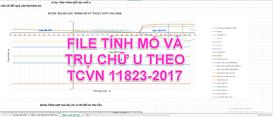Excel tính mố và trụ chữ U theo TCVN 11823-2017