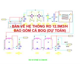Bản vẽ hệ thống RO, 12.5m3/hr