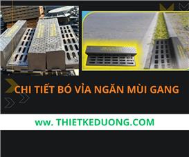 Chi tiết bó vỉa đứng 18x22 ngăn mùi bằng gang