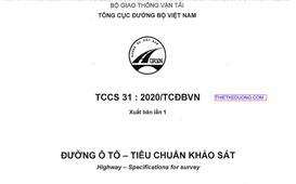TCCS 31:2020-Đường ô tô tiêu chuẩn khảo sát