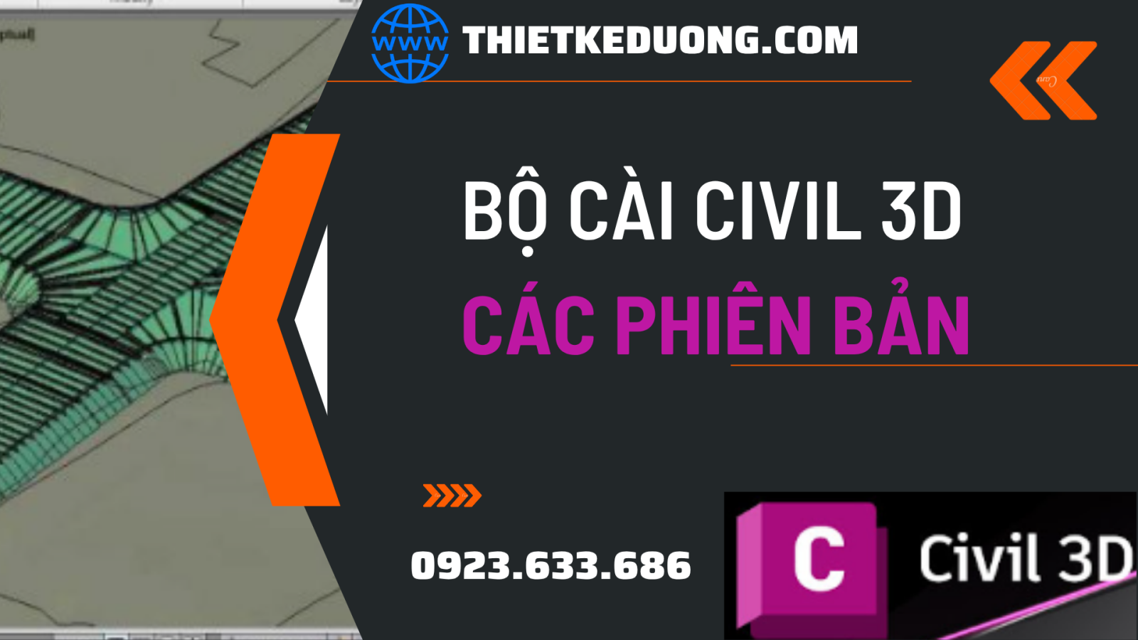 Bộ cài Civil 3D các phiên bản